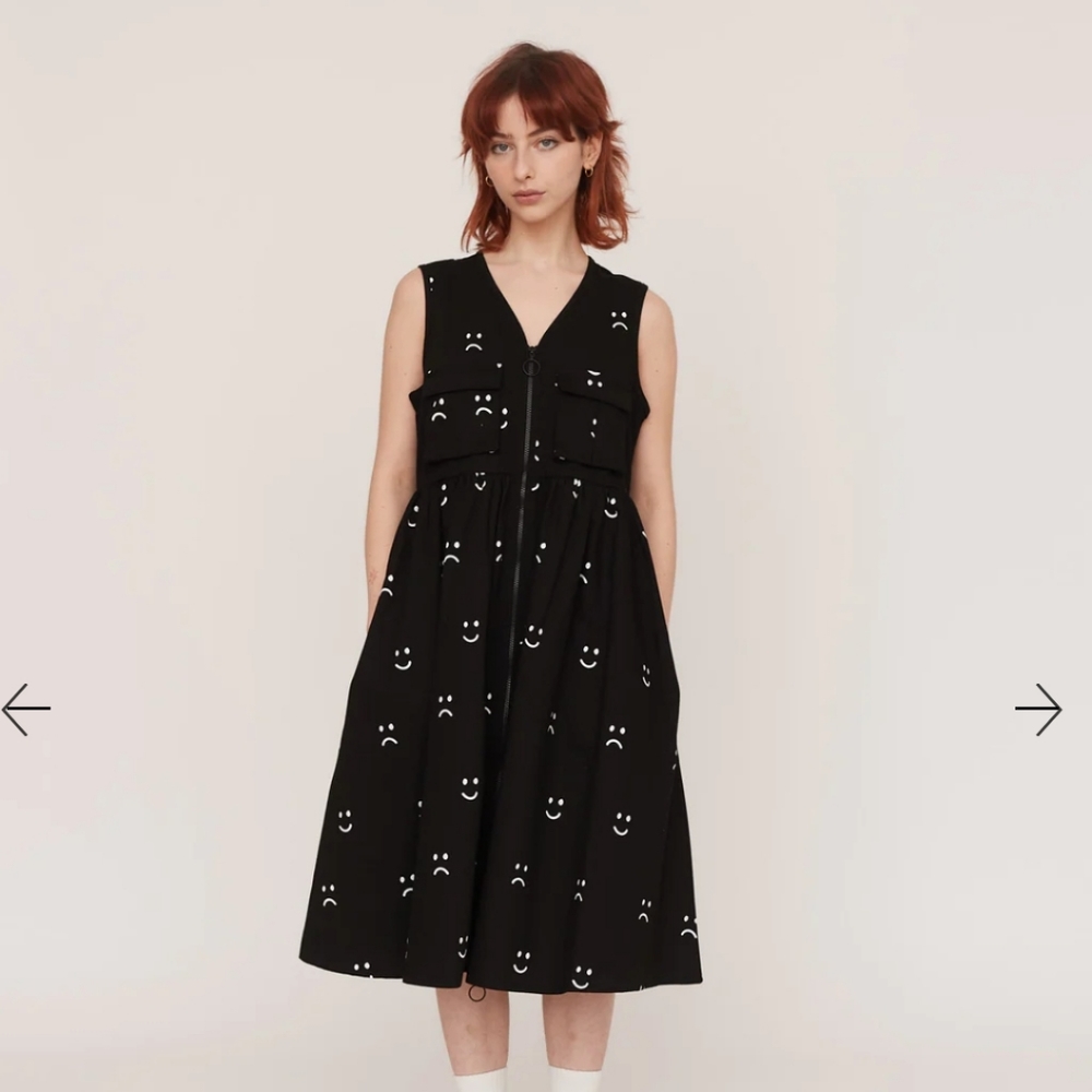 Lazy Oaf Happy Sad Gilet Dress